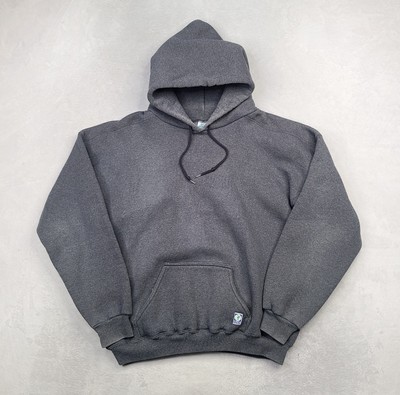 Vintage 90s Discus Athletic Blank Gray Boxy Hoodie Size L Essential USA Made