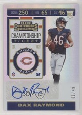 2019 Panini Contenders Rookie Championship Ticket 6/49 Dax Raymond Auto 0p1n