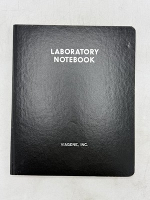 Laboratory Notebook Viagene Inc. Scientific Research Log Book Form 590