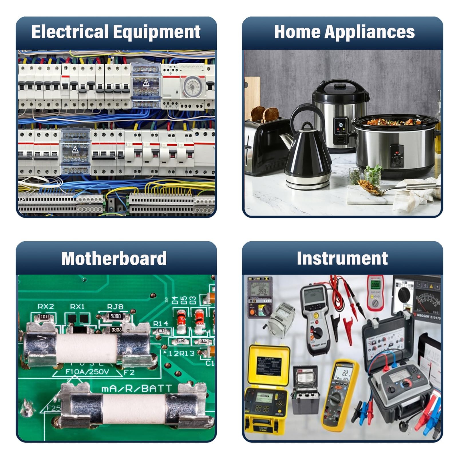 10A 250V 5x20MM Fast Blow Ceramic Fuses 10 Amp 250 Volt 0.2 x 0.78 Inch Fast-Act