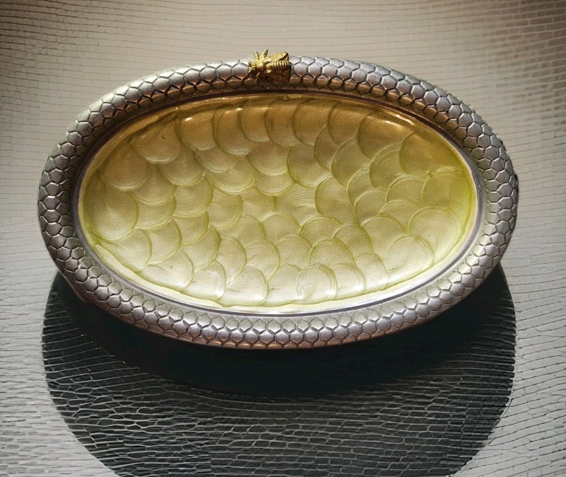 Julia Knight Queen Bee Serving Oval Tray Platter Saffron 11.5" 