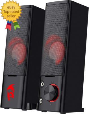 GS550 PC Gaming Speakers, 2.0 Channel Desktop Computer Sound Bar with Compact Ma