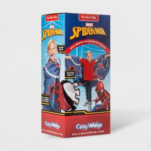Cozy Wings Marvel Spider-Man Winged Throw Blanket Wrap BRAND NEW & FREE SHIPPING