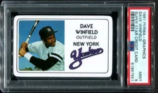 PSA 9 MINT 1981 PERMA-GRAPHICS DAVE WINFIELD SUPER STAR CREDIT CARD B159