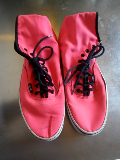 VANS Neon Pink High Top Sneakers Shoes Women s Size 10 Men s 8.5