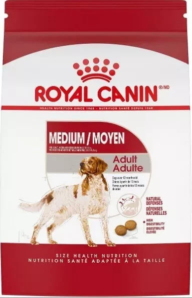 Royal Canin Medium Breed Adult Dry Dog Food, 30 lb bag