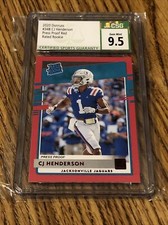 2020 Donruss Press Proof Red Rated Rookie RC CJ Henderson CSG 9.5 Jaguars 348