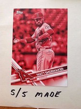 MATT SHOEMAKER #ANG-13 LA Angels 5/5 Made 2017 Topps 5X7 Jumbo Red Version