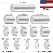 Vinyl Pinstriping Pin Stripe Styling Adhesive Tape Decal Sticker CHROME SILVER