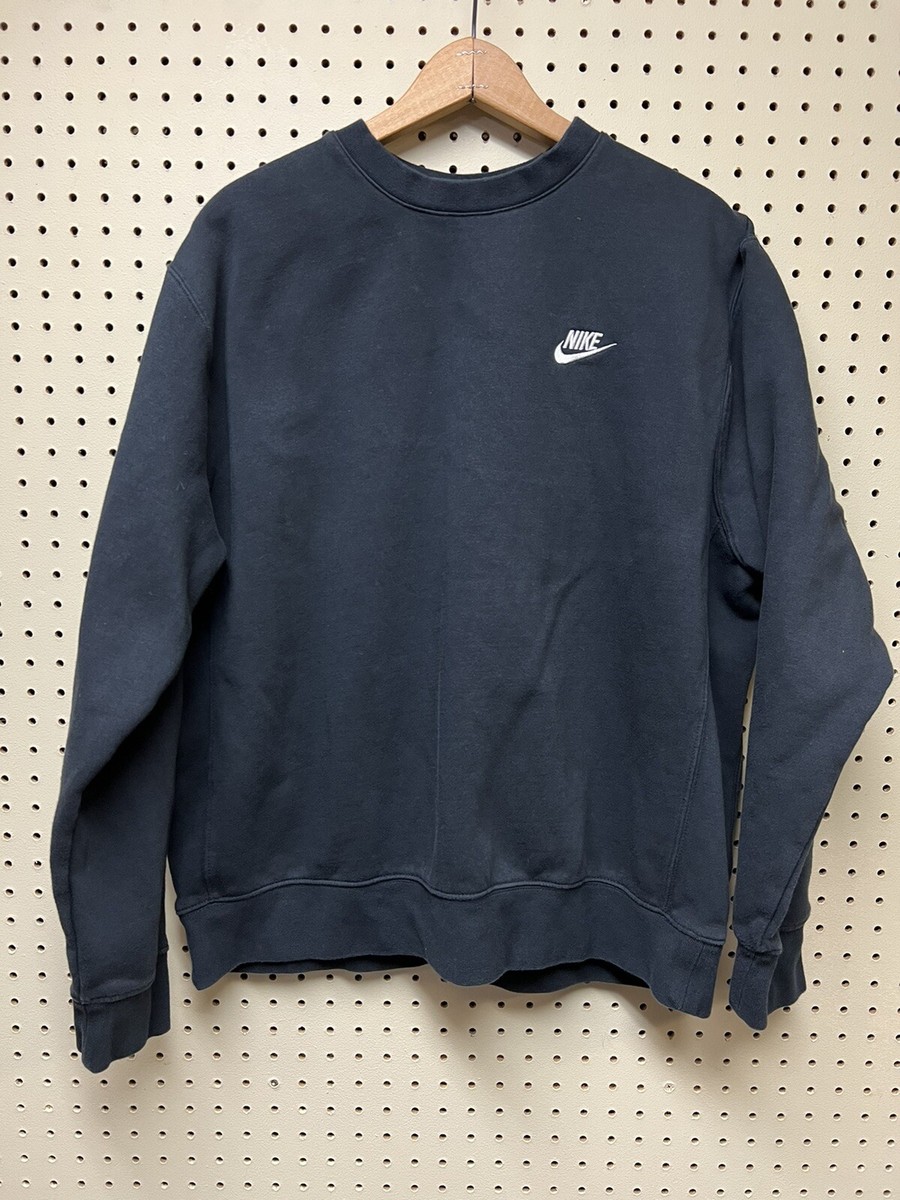 Vintage Large Nike Crewneck Sweatshirt White Tag Black Long Sleeve