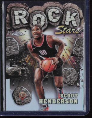2024-25 Topps Chrome Rock Stars Refractor SSP Scoot Henderson Rookie Portland