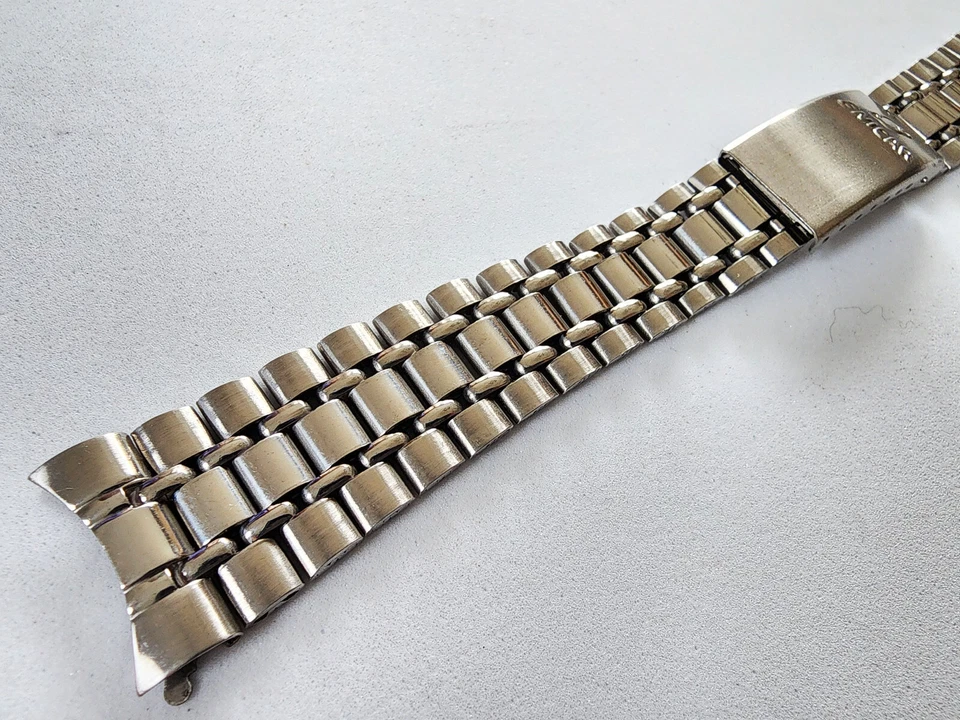 ENICAR BEADS OF RICE BRACELET 22MM CURVE End RARE Railroad fit enicar sherpa. - Image 3 of 4