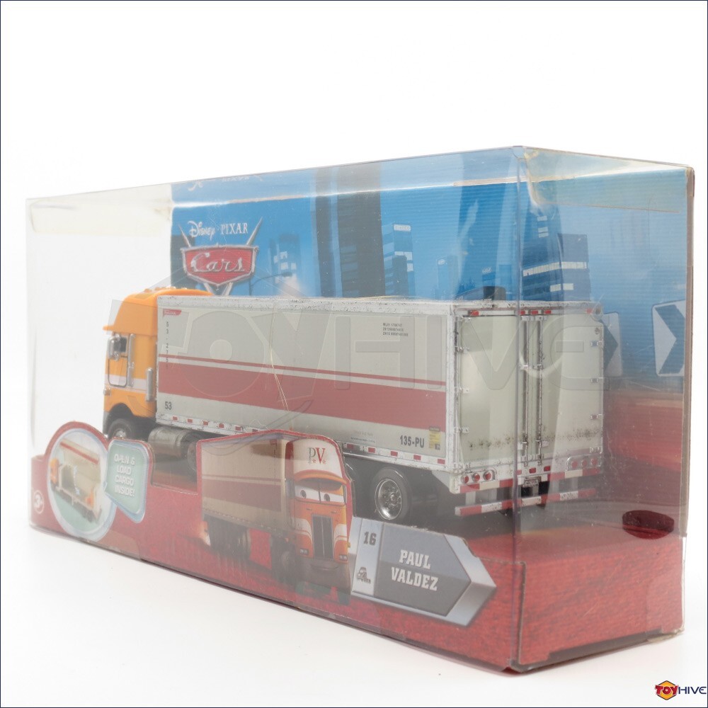 Disney Pixar Cars hauler Paul Valdez #16 semi truck and trailer