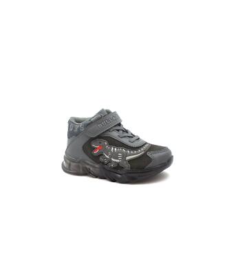 Bull Boys Dinolights Sneaker da Ragazzo con luci Strappo e Lacci Grigio Verde BB2100 (Numeric_28