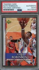 2007-08 Upper Deck First Edition #101 Nate Robinson Signed Card AUTO PSA Slabbed