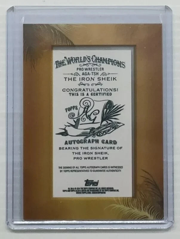 2014 Topps Allen & Ginter Iron Sheik Entertainers Framed Mini Auto #AGA-TSH - Image 2 of 2