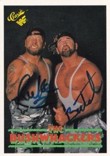 The Bushwhackers Luke & Butch Signed 1990 Classic WWF Rookie Card #15 WWE RC