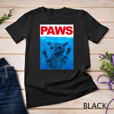Paws Cat Meme Humor Funny Kitty Lover Funny Cats Dads Mom T-Shirt Unisex T-shirt