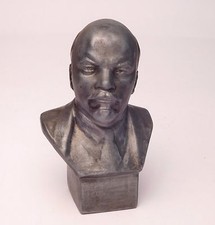 Vintage sowjetisch russische Metallbüste Statue des kommunistischen Führers W...