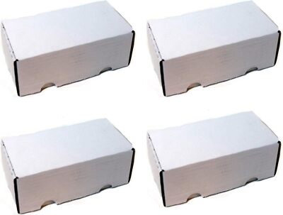 BCW 400ct 4 Corrugated Storage Boxes for Baseball, Sports, Gaming Trading Cards