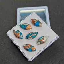  WHOLESALE SPINY OYSTER COPPER TURQUOISE CABOCHON MARQUISE SHAPE LOOSE GEMSTONE