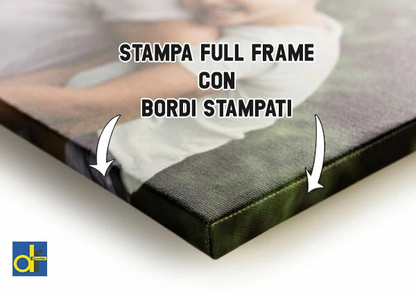 STAMPA SU TELA FOTO PERSONALIZZATA PANNELLO DA PARETE CON TELAIO IN LEGNO - Immagine 2 di 4