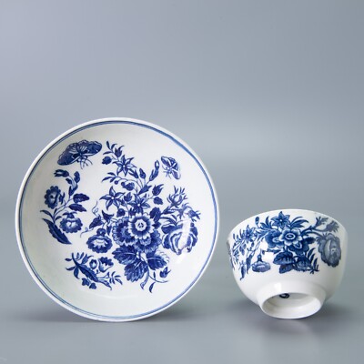 工芸品 Worcester Cup&Saucer? Worcester porcelain cup & saucer, flowers, 18th century. | eBay