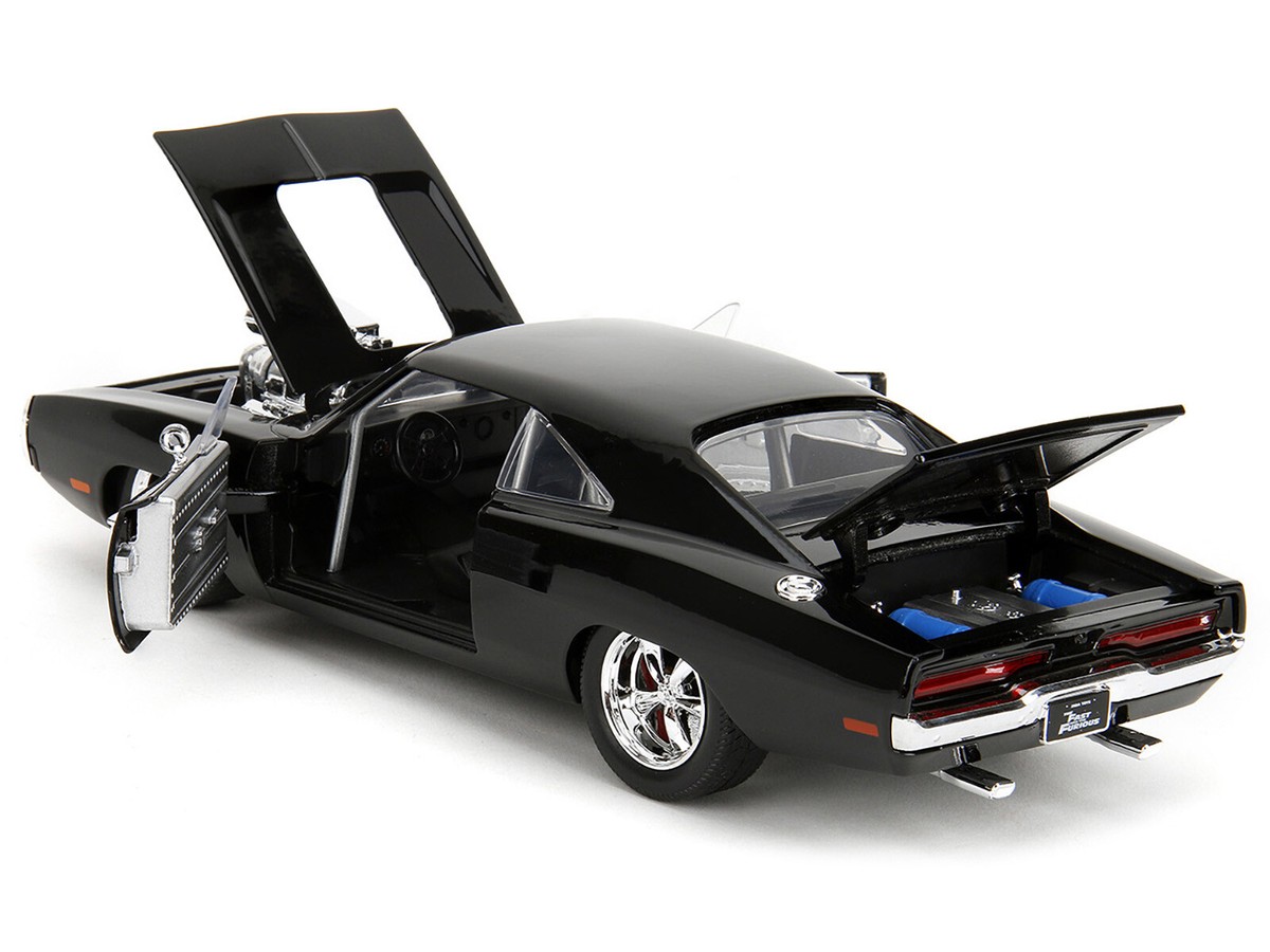 1970 Dodge Charger Black with Race Interior Fast & Furious Movie 1