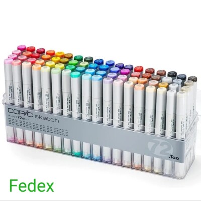 Copic Sketch Marker 72 Farben BASIC Set Künstlermarker aus JAPAN BRANDNEU Fedex