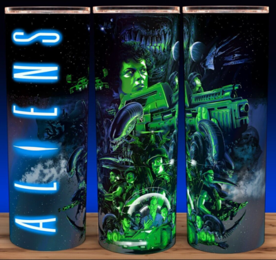 Glow in Dark Aliens 80s Movie Ripley Alien Horror Xenomorph Cup Mug Tumbler  | eBay
