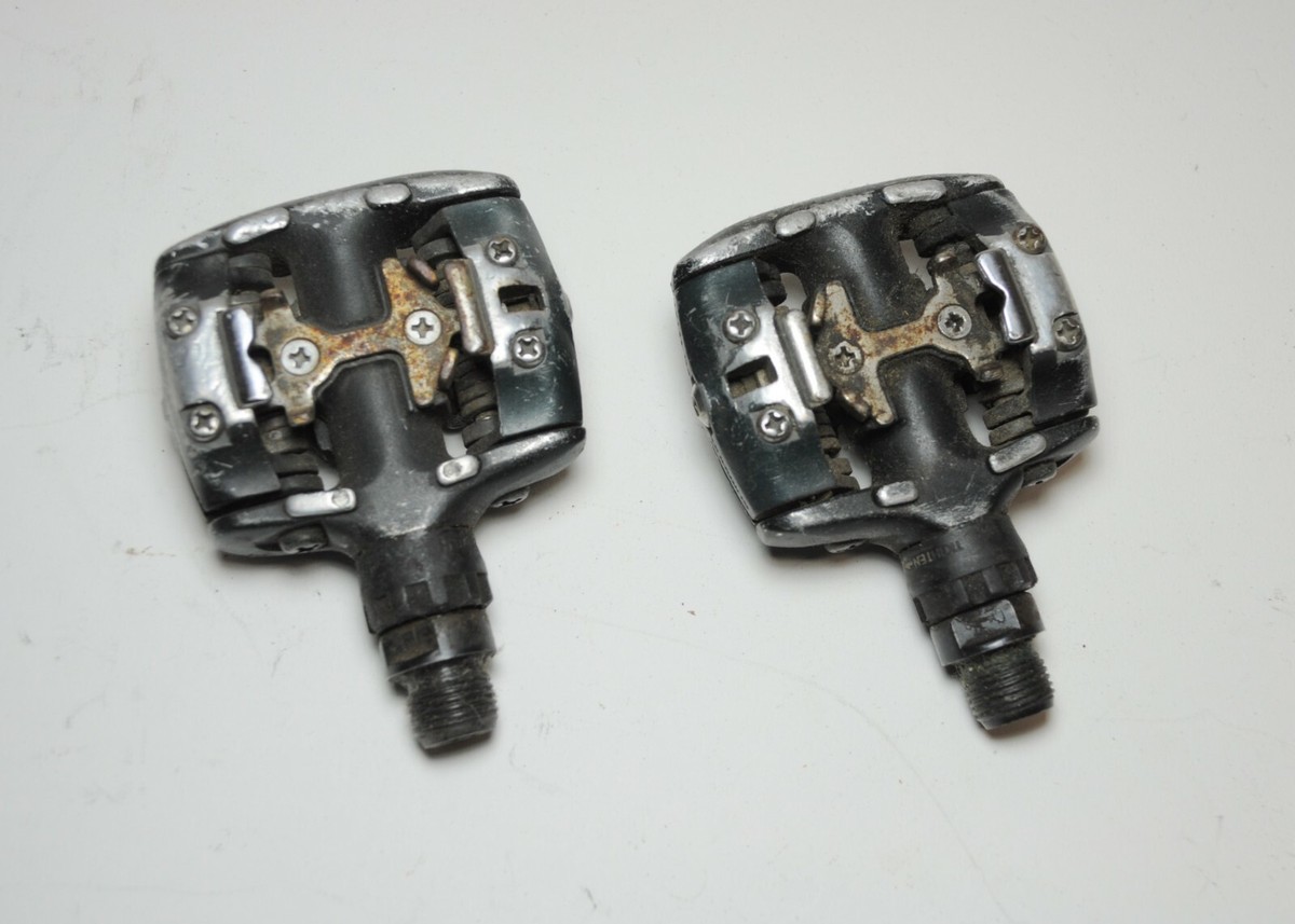 SHIMANO DEORE XT DUAL SIDE CLIPLESS BICYCLE PEDALS 9/16 X 20
