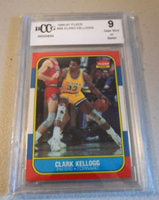 1986-87 Fleer Clark Kellogg Rookie RC #58 BCCG 9 Pacers