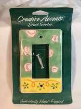 Creative Accents Brush Strokes Wall Plug Outlet Cover Perennial Blsm Prcln 1R