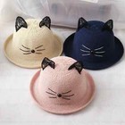 Hut mit Katzenohren Nase Kawaii Mütze Katze Cat Hat Karneval Fasching Kostüm Cap
