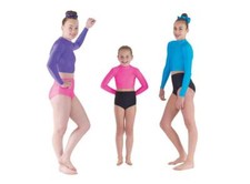 T&P Turtle High Neck Crop Top or Dance Knickers Pants Freestyle Dance Disco ADFP