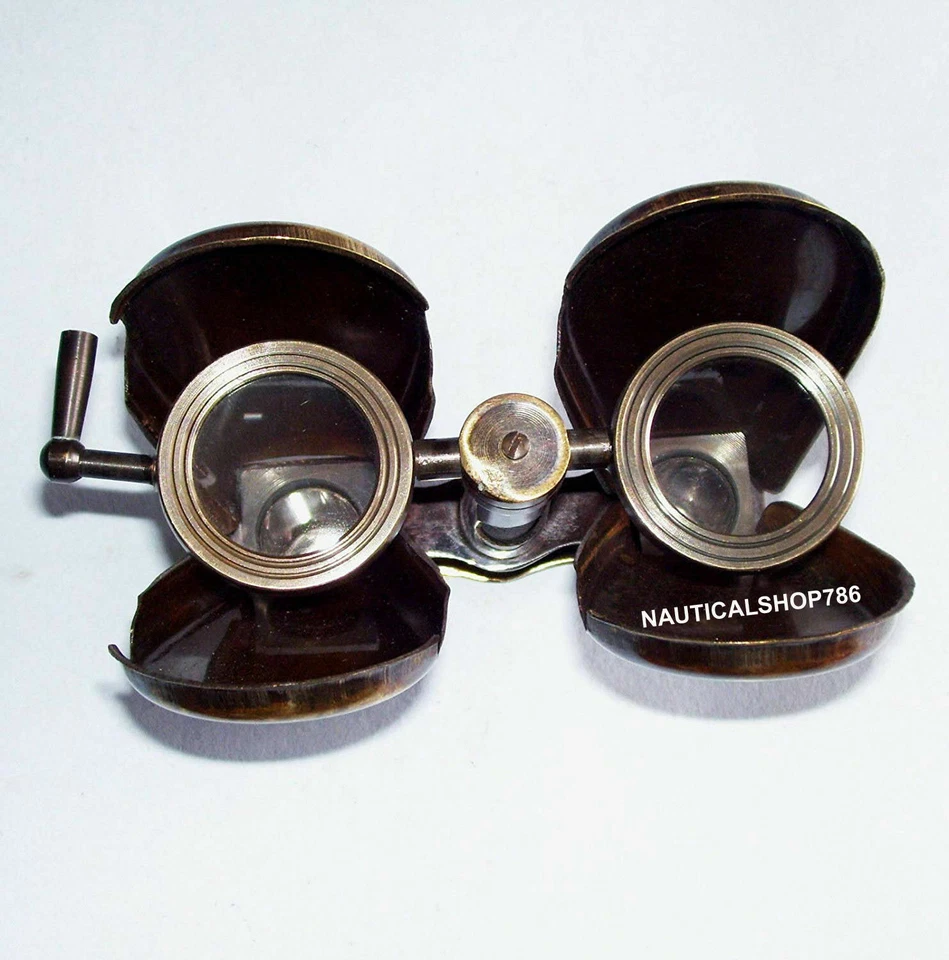 ANTIGUO TELESCOPIO BINOCULAR NÁUTICO DE LATÓN MONOCULAR MARÍTIMO VINTAGE REGALO Foto 3 de 4