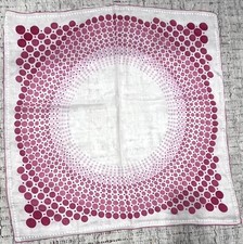 Vintage Scarf Pink Polka Dot Print