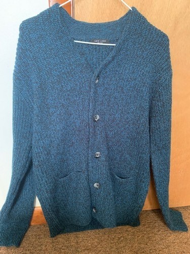 New Look Mens Blue Cardigan Medium | eBay