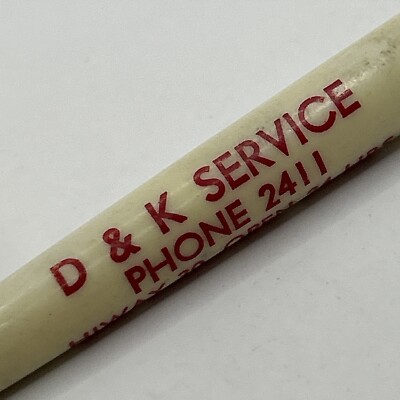VTG Ballpoint Pen D & K SERVICE Big Springs, Nebraska Gas Station