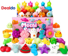 Mochi Squishy Toy Set, 100 Pack Mini Squishy Mochi, Party Favors for Kids, Kawai