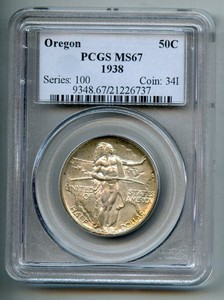 Clip Para Dinero Con Moneda De Medio Dólar Conmemorativo 'Oregon Trail' 1928 - Plata, Con Caja