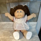 Vntg 1985 Coleco Cabbage Patch Kids dk Brown Hair blue eyes doll