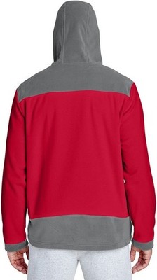Team 365 Men's Rally Colorblock Microfleece Jacket TT94 Sp Grphite/Sp Rd M
