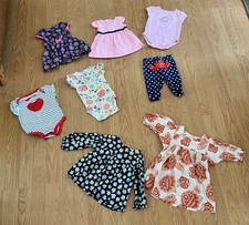 8 X Baby Girl Spg/Summ/Fall Clothes Sz. 0 - 3 Months; 6 X 0-3 Months, 2 X 6-12M
