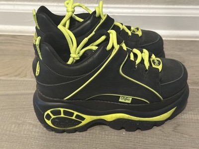 Buffalo London 1339-14 2.0 Women s Sneakers Black Neon Yellow US 6,5