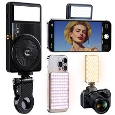 129 LED Double Side Magnetic Selfie Light for iPhone, 3000 mAh Rechargeable P...
