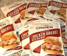 7 CRIDER Premium Chunk Chicken Breasts Pouches 10 oz - $ DONATED TO DISABLED VET