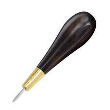 WUTA Leather Craft Diamond Awl Shape Stitching Awl Ebony Blackwood Handle Sew...