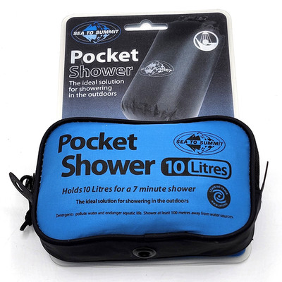 Sea to Summit Pocket Shower 10L Camping Shower Blue Black Outdoor Portable