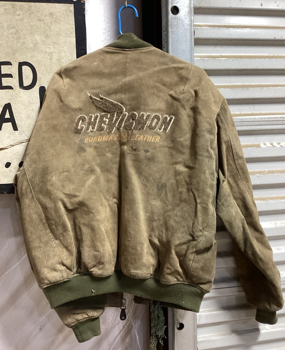 VINTAGE CHEVIGNON ROADMASTER LEATHER SUEDE BOMBER JACKET XXL 2XL